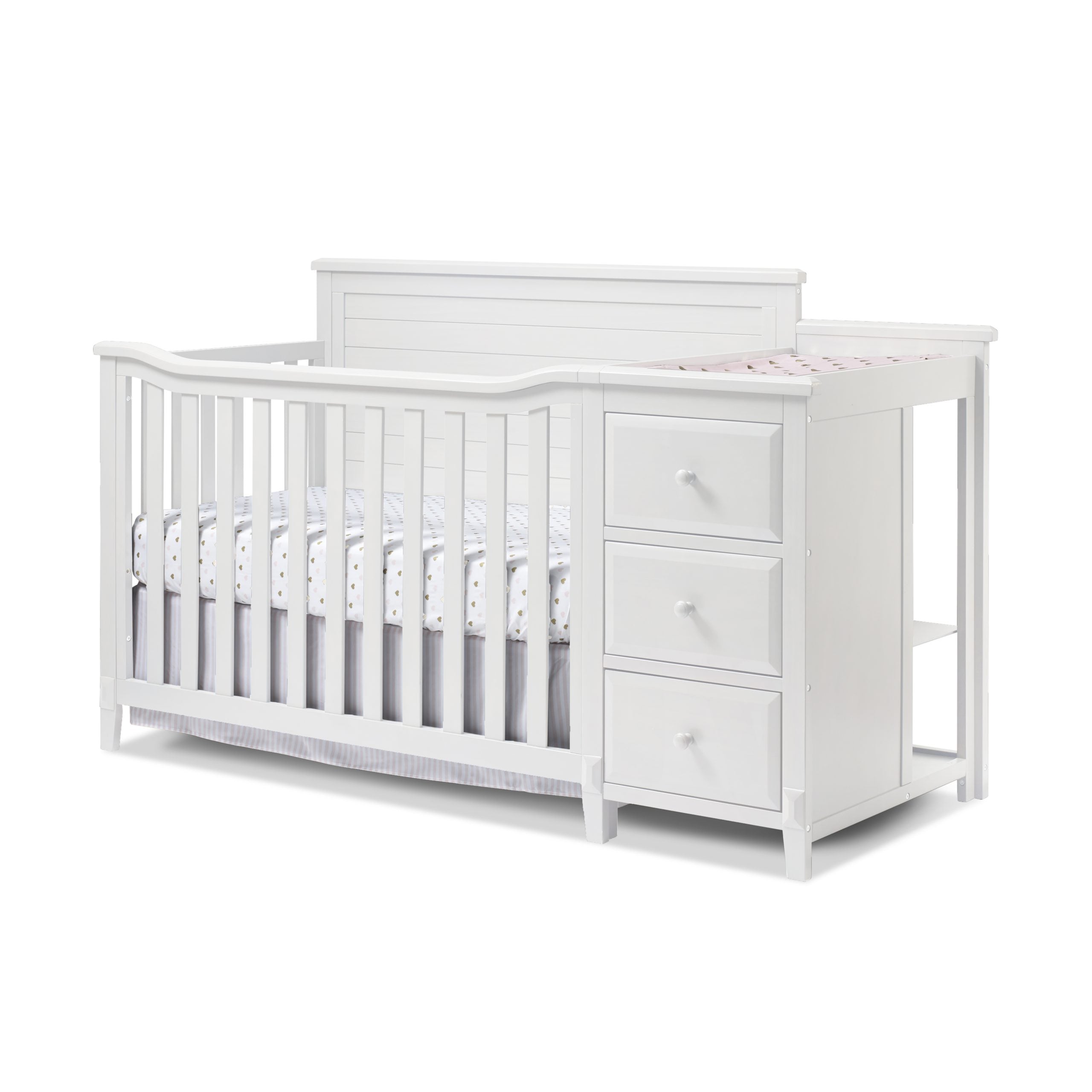 Sorelle Berkley Crib & Changer Panel Crib in White- Bambi Baby