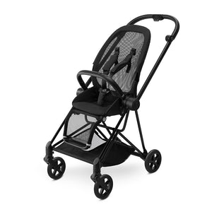 Matte Black CYBEX MIOS Stroller Frame & Seat - Three Quarter View | Bambi Baby