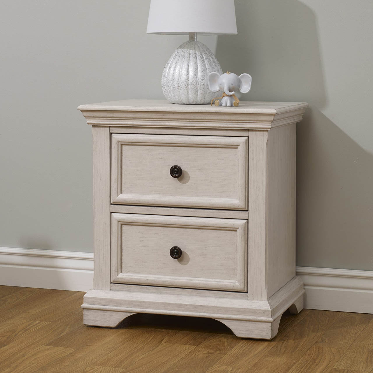 Fawn Baby Glacier Nightstand in Brushed Ivory- Bambi Baby