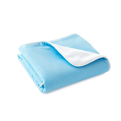 Liz and Roo Light Blue Linen Solid Blanket (Reverses to Cuddle Fleece)- Bambi Baby