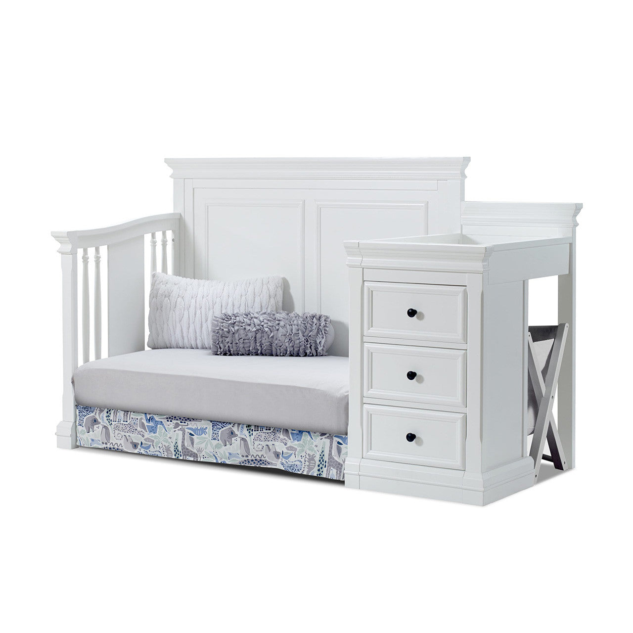 Sorelle Portofino Crib & Changer in Weathered Gray- Bambi Baby