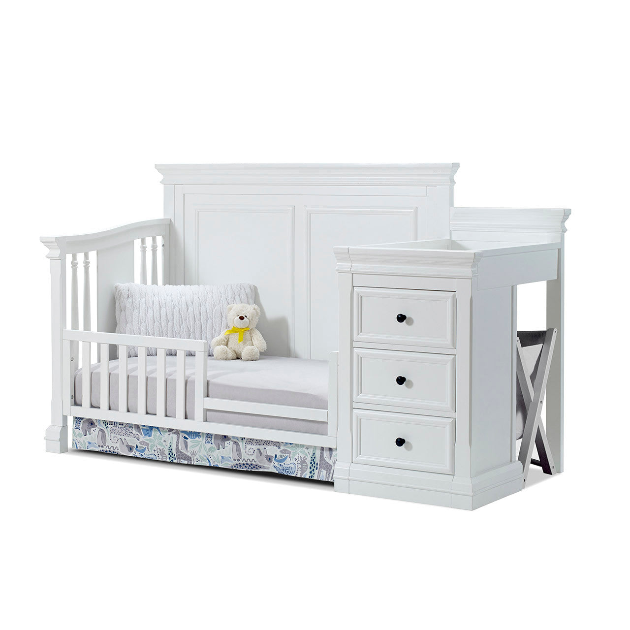 Sorelle Portofino Crib & Changer in Weathered Gray- Bambi Baby