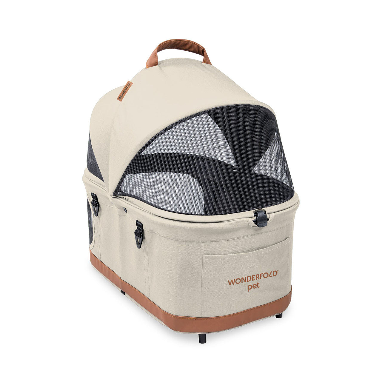 Wonderfold Pet Stroller with Removable Carriage in Sandy Beige- Bambi Baby