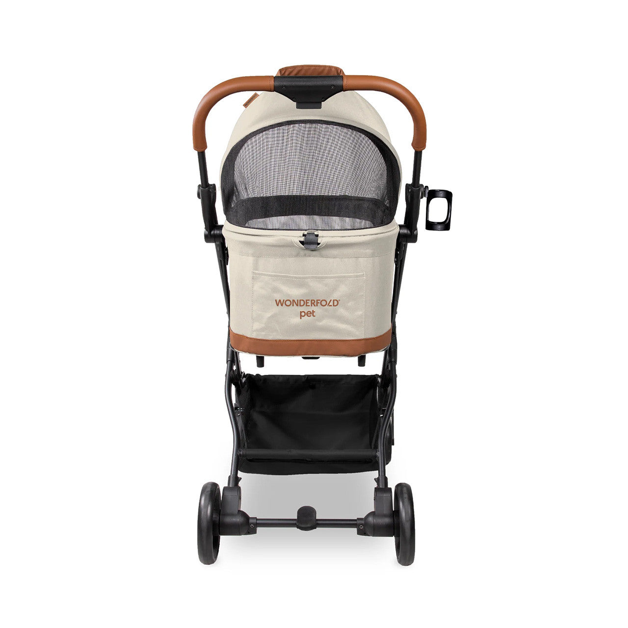 Wonderfold Pet Stroller with Removable Carriage in Sandy Beige- Bambi Baby
