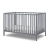 Grey Wood Sorelle Happy 4-in-1 Convertible Crib - Front View | Bambi Baby