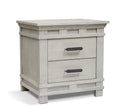 Heritage Fog Wood Sorelle Brookfield 2-Drawer Nursery Nightstand - Angled View | Bambi Baby