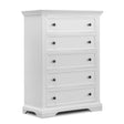Sorelle Portico 5 Drawer Dresser - White - Bambi Baby