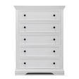 Sorelle Portico 5 Drawer Dresser - White - Bambi Baby