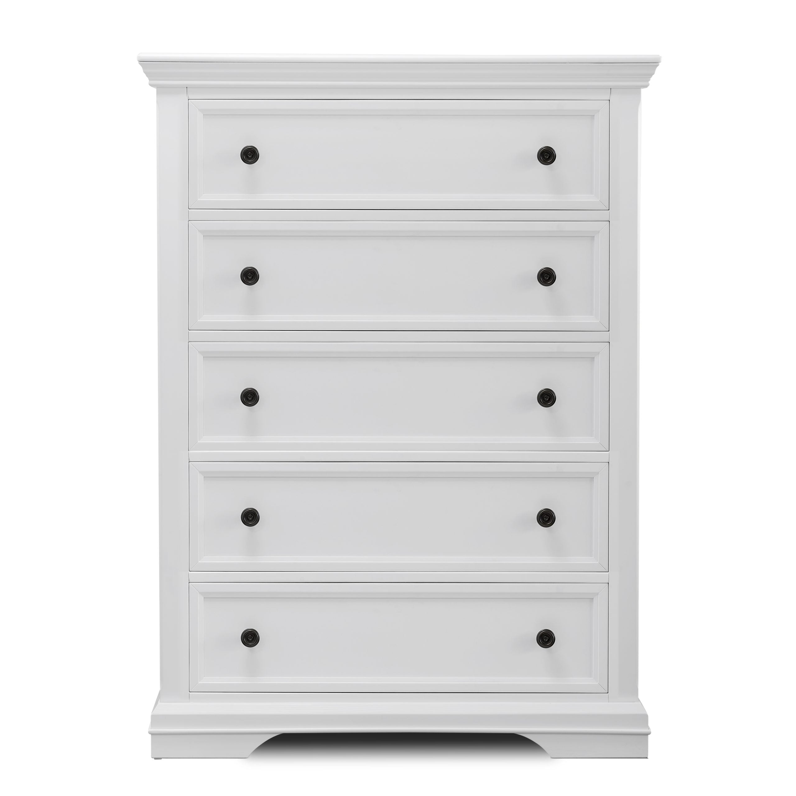 Sorelle Portico 5 Drawer Dresser - White- Bambi Baby