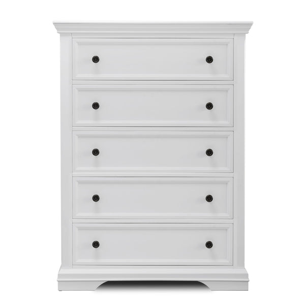 Sorelle Portico 5 Drawer Dresser - White – Bambi Baby