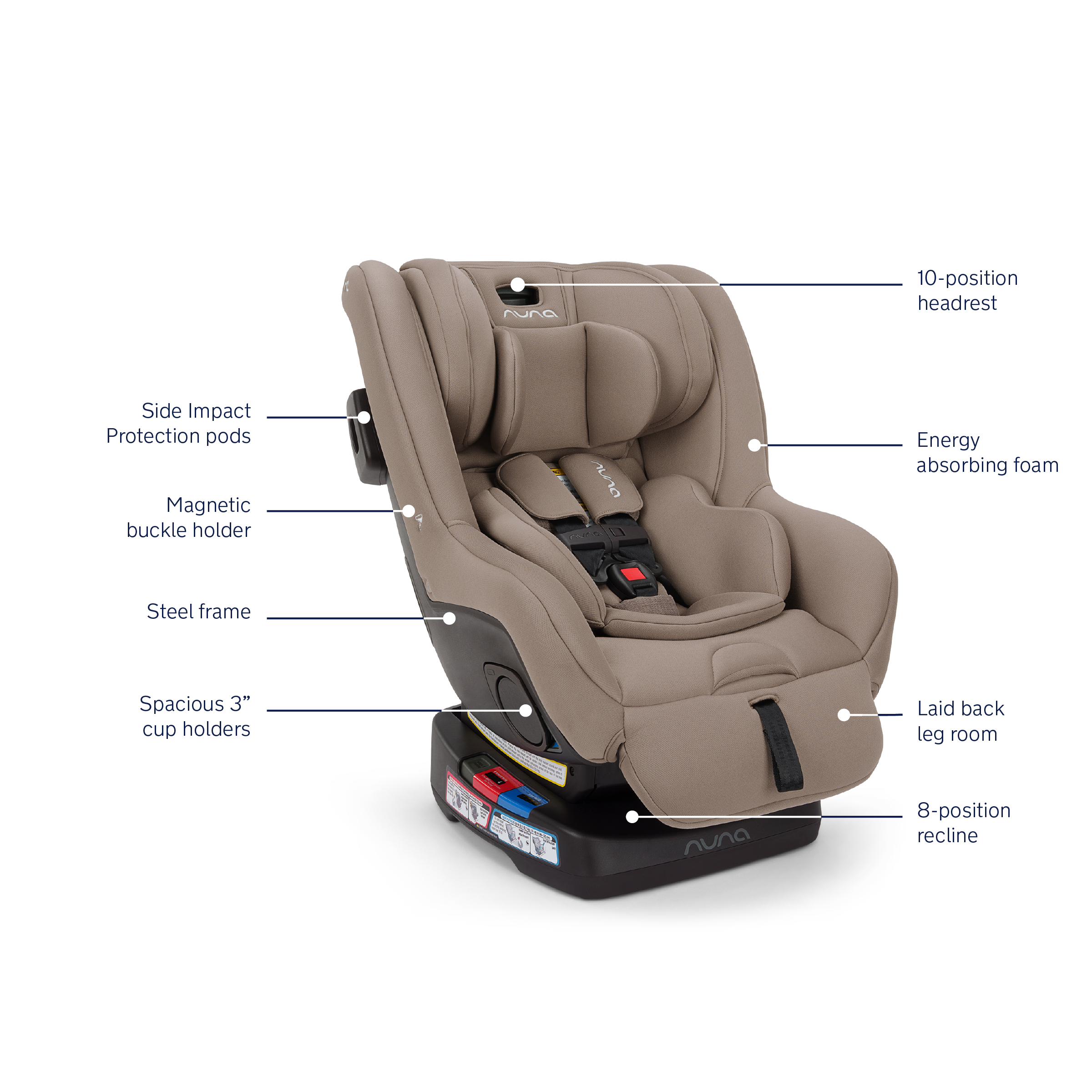 Nuna RAVA next Convertible Car Seat- Bambi Baby