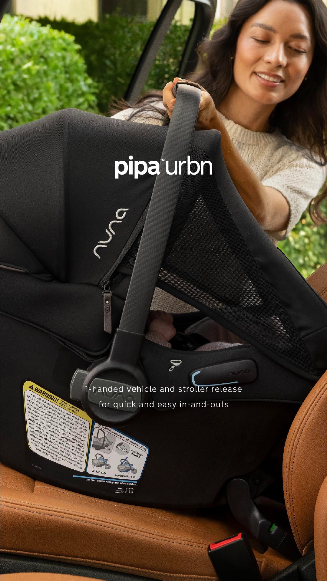 Nuna Pipa urbn + TRIV LX Travel System in Caviar- Bambi Baby