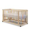 Natural Beech Wood Sorelle Eternity 5-in-1 Convertible Crib - Angled View | Bambi Baby