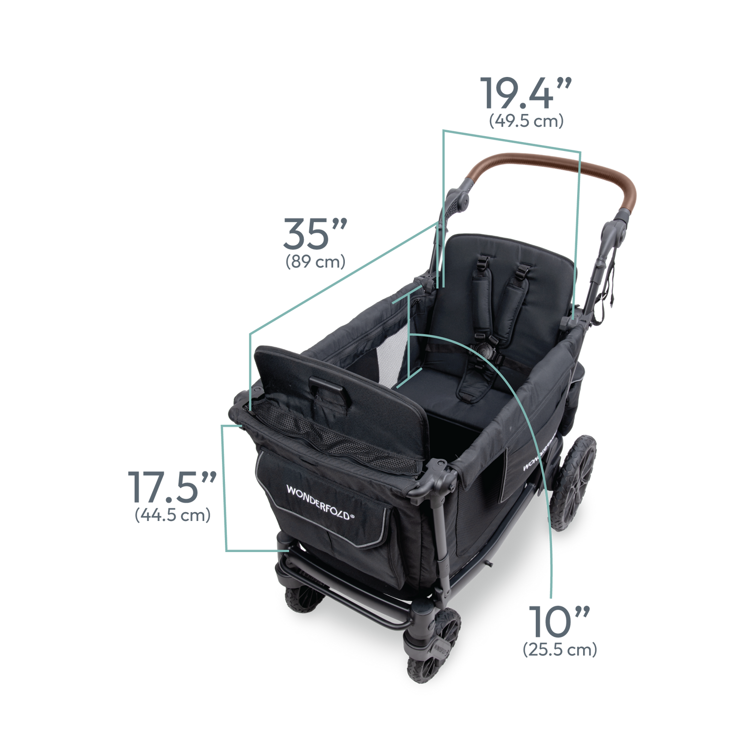 WonderFold L2 Double Stroller Wagon- Bambi Baby