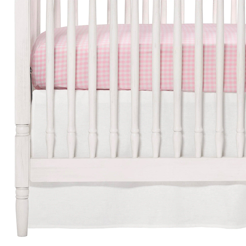 Liz and Roo Pink Gingham Crib Sheet- Bambi Baby