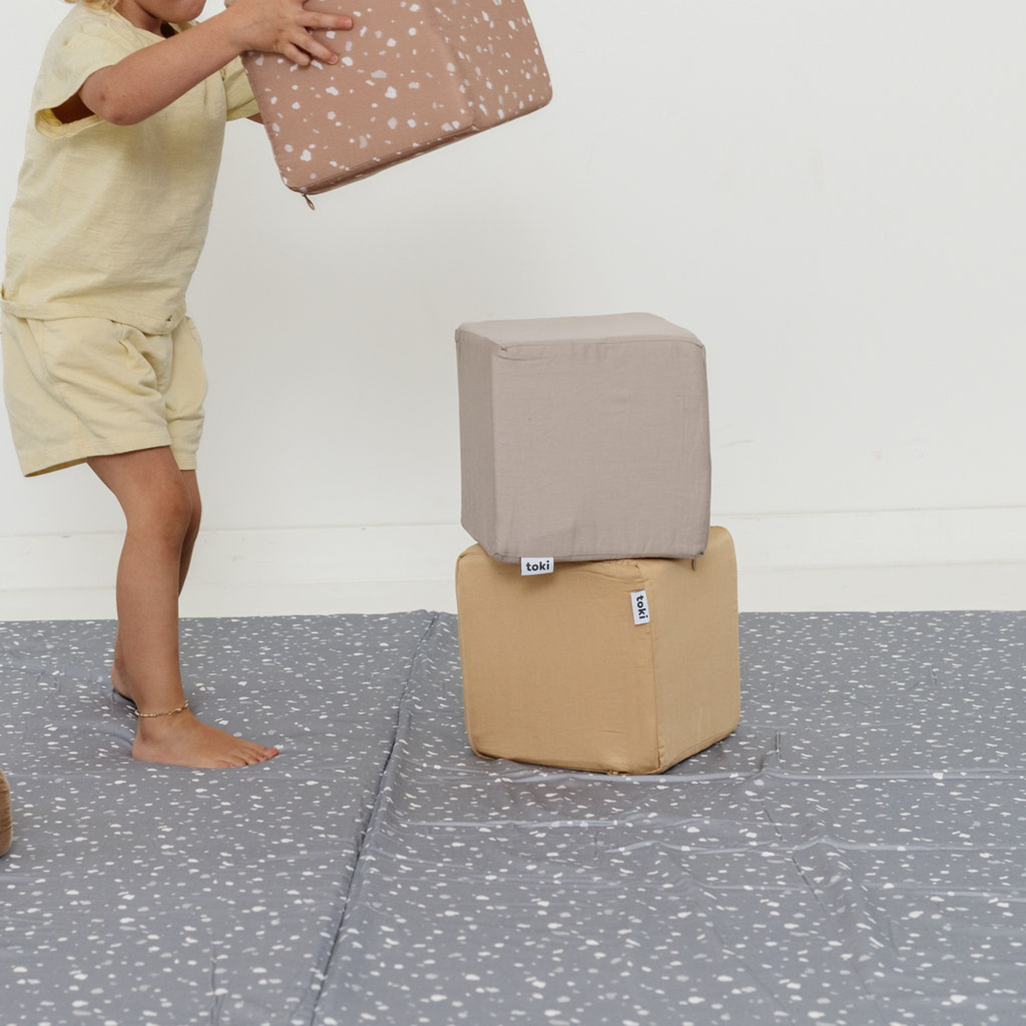 Toki Kids Terrazzo Slate Organic Cotton Mat- Bambi Baby