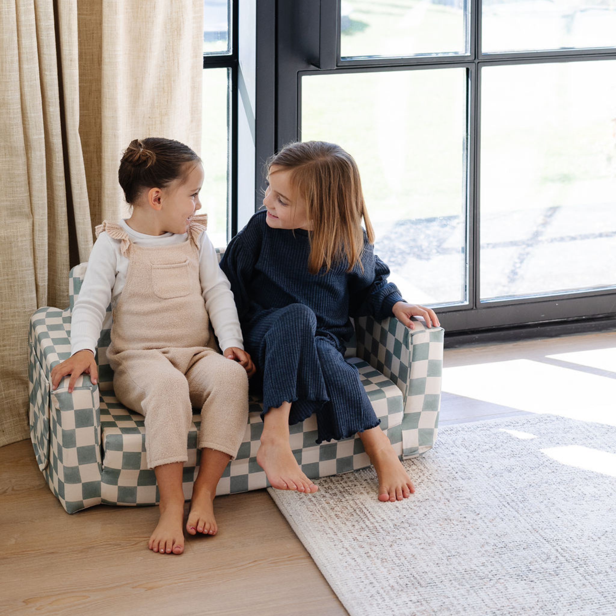 Toki Kids Checker Matcha Play Couch- Bambi Baby