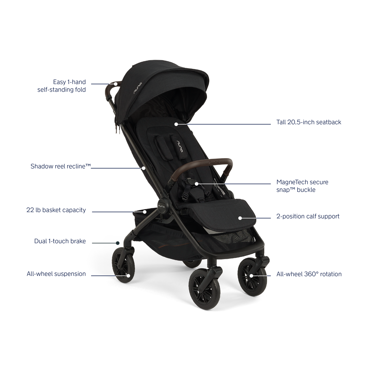 Nuna TRVL 360 Stroller- Bambi Baby