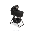 Caviar Nuna MIXX Next Bassinet on Stand - Overnight Sleep Approved, Side Profile View | Bambi Baby