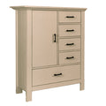 Sandstone Pali Como Door Chest with 5 Drawers - 3/4 Angle View | Bambi Baby