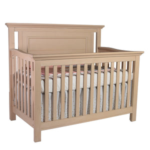 Sandstone Wood Pali Como Convertible Crib - Front Three-Quarter View | Bambi Baby