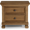 Nutmeg Wood appleseed Solvang Nightstand 2-Drawer - Front View | Bambi Baby