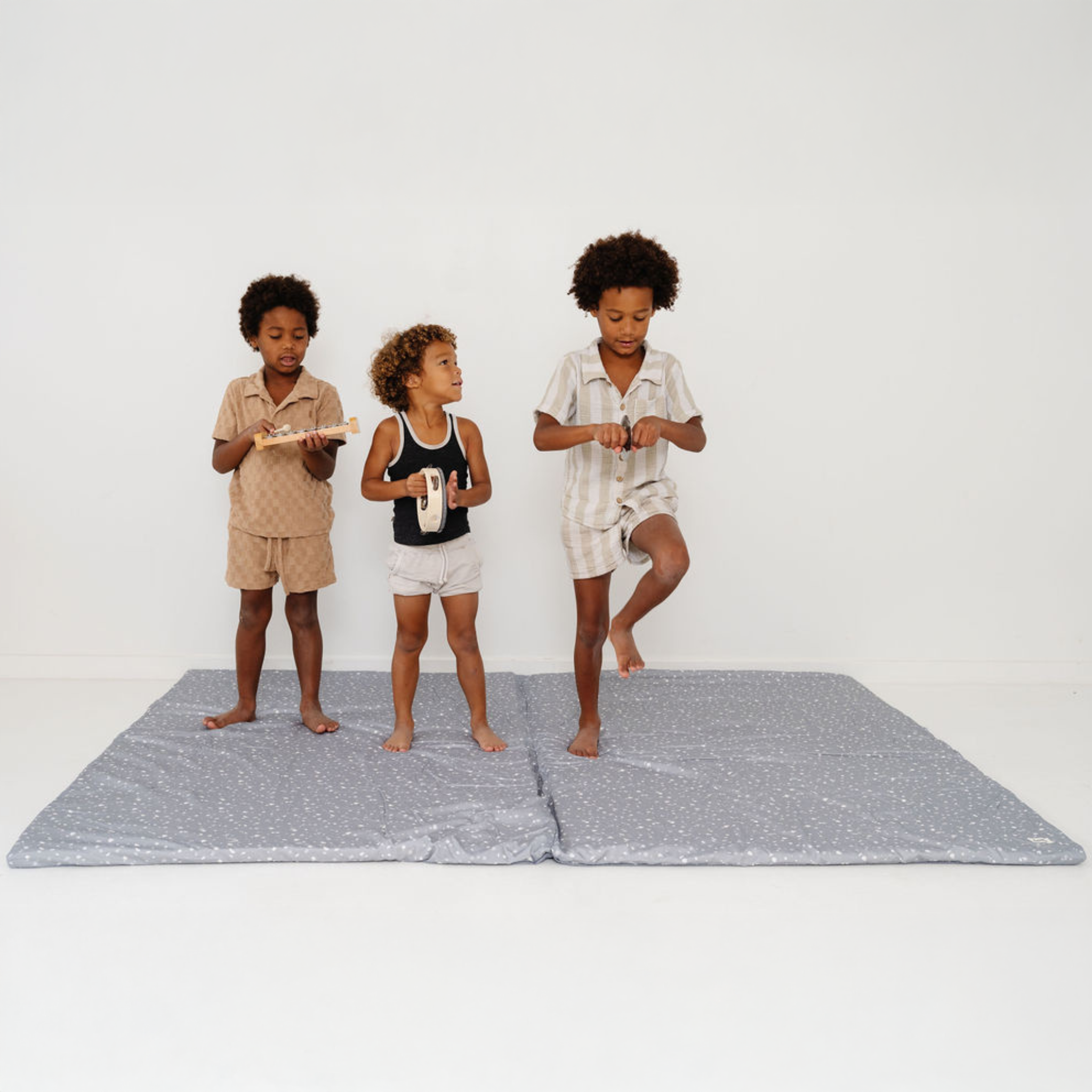 Toki Kids Terrazzo Slate Organic Cotton Mat- Bambi Baby