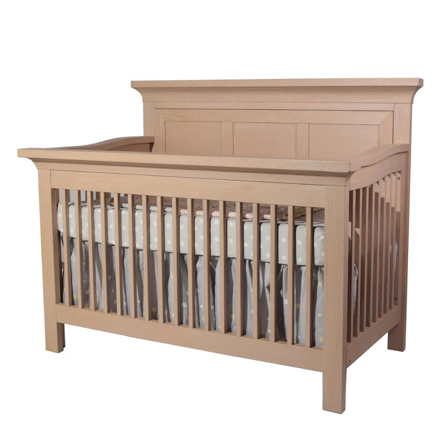 Pali Varese Convertible Crib - Straight leg With Wood Panel 3 Squares- Bambi Baby