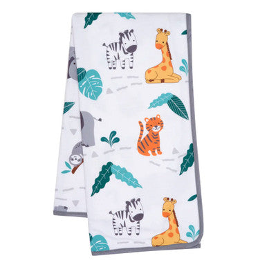 Bedtime Originals Mighty Jungle Blanket - Animal Print- Bambi Baby