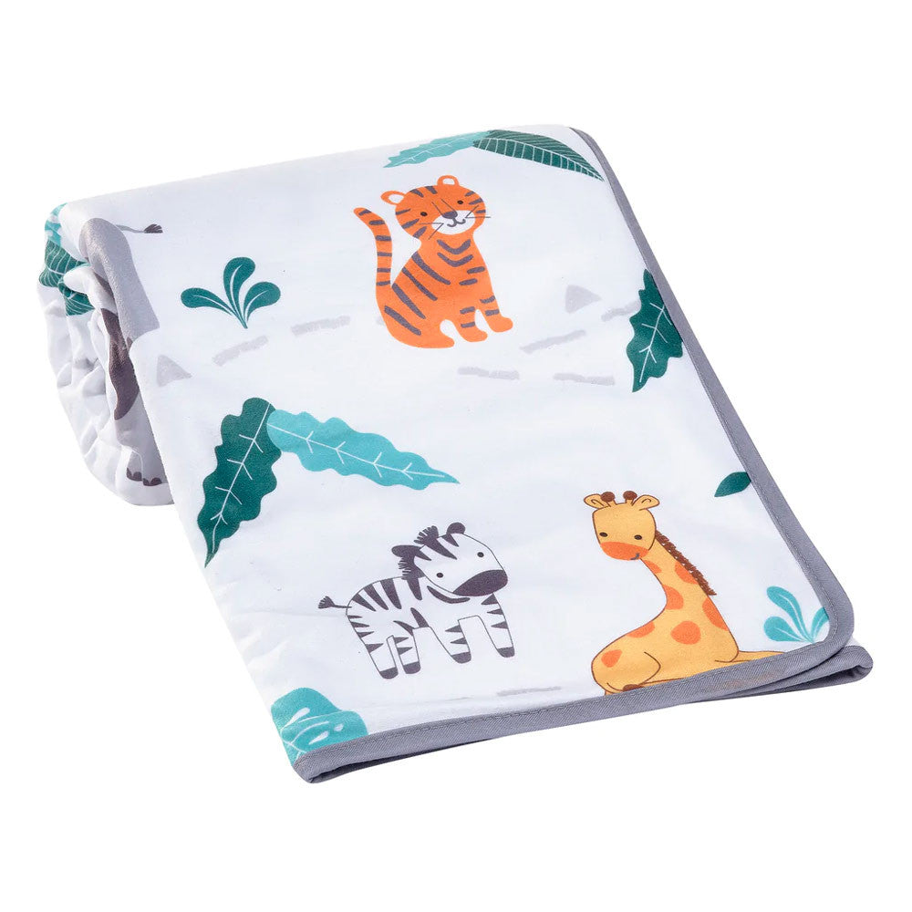 Bedtime Originals Mighty Jungle Blanket - Animal Print- Bambi Baby