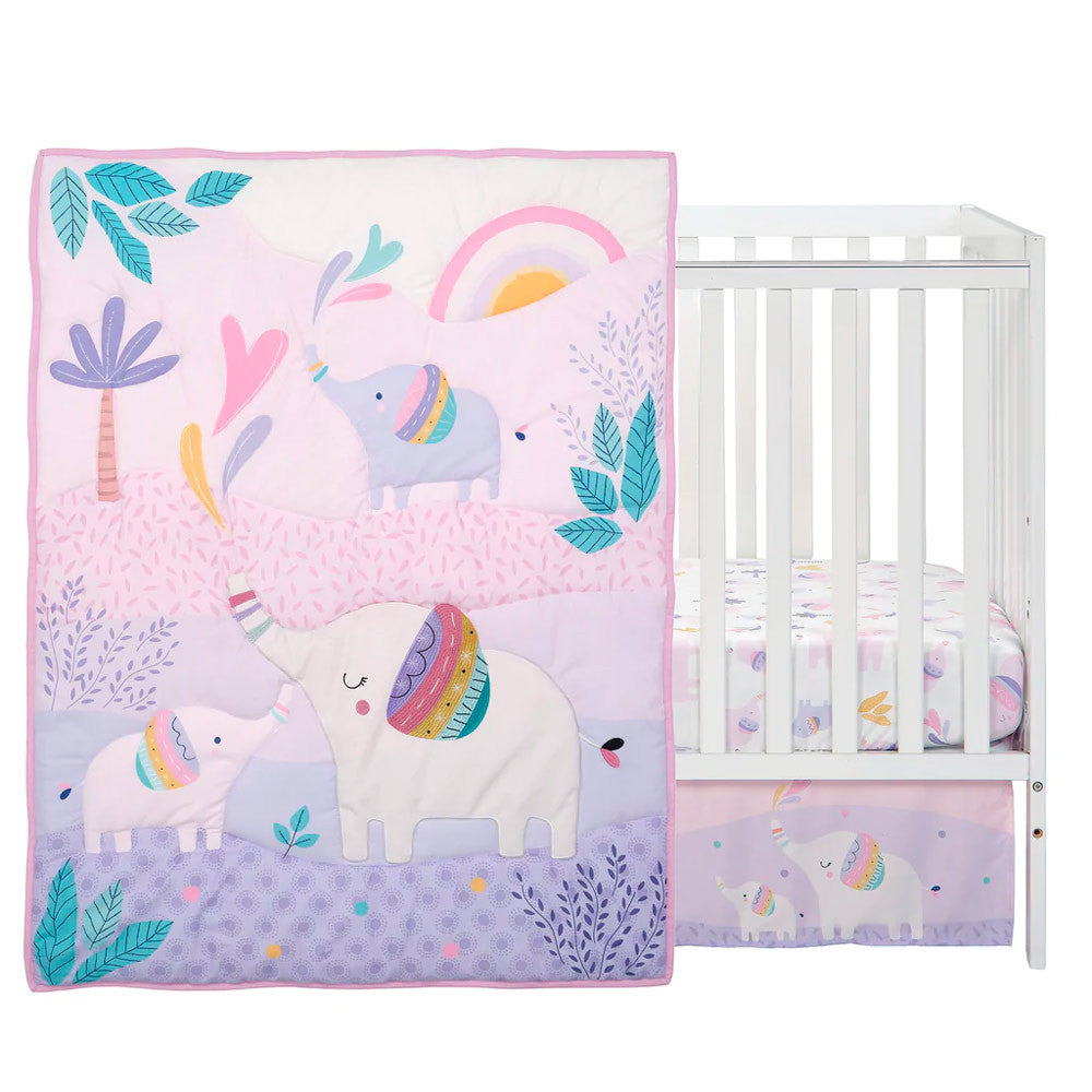 Bedtime Originals Elephant Dreams 3-Piece Bedding Set- Bambi Baby