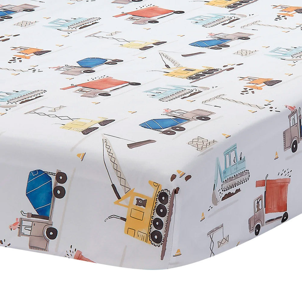 Conjunto de cama de 3 peças Bedtime Originals Construction Zone- Bambi Baby