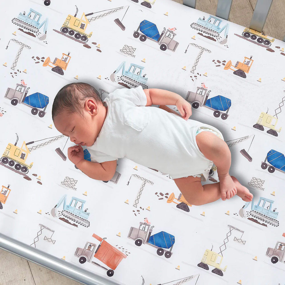 Conjunto de cama de 3 peças Bedtime Originals Construction Zone- Bambi Baby