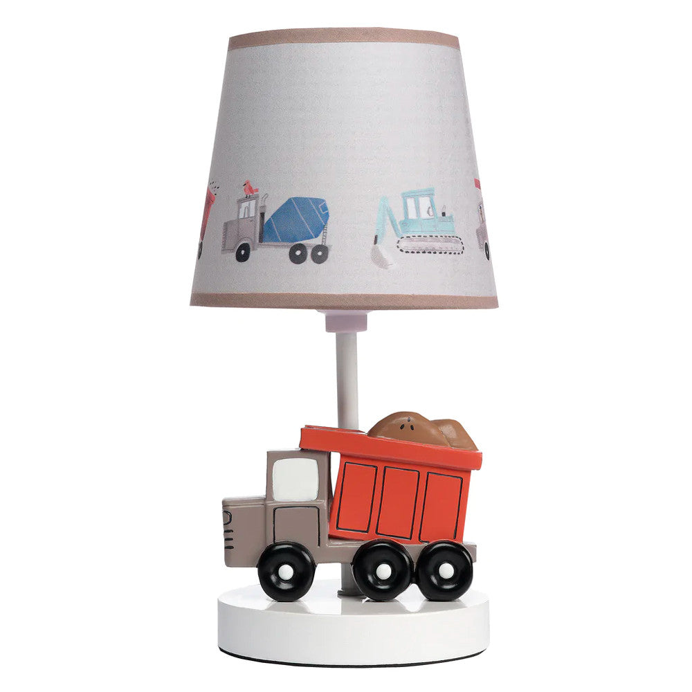 Lámpara Bedtime Originals Construction Zone con pantalla y bombilla- Bambi Baby