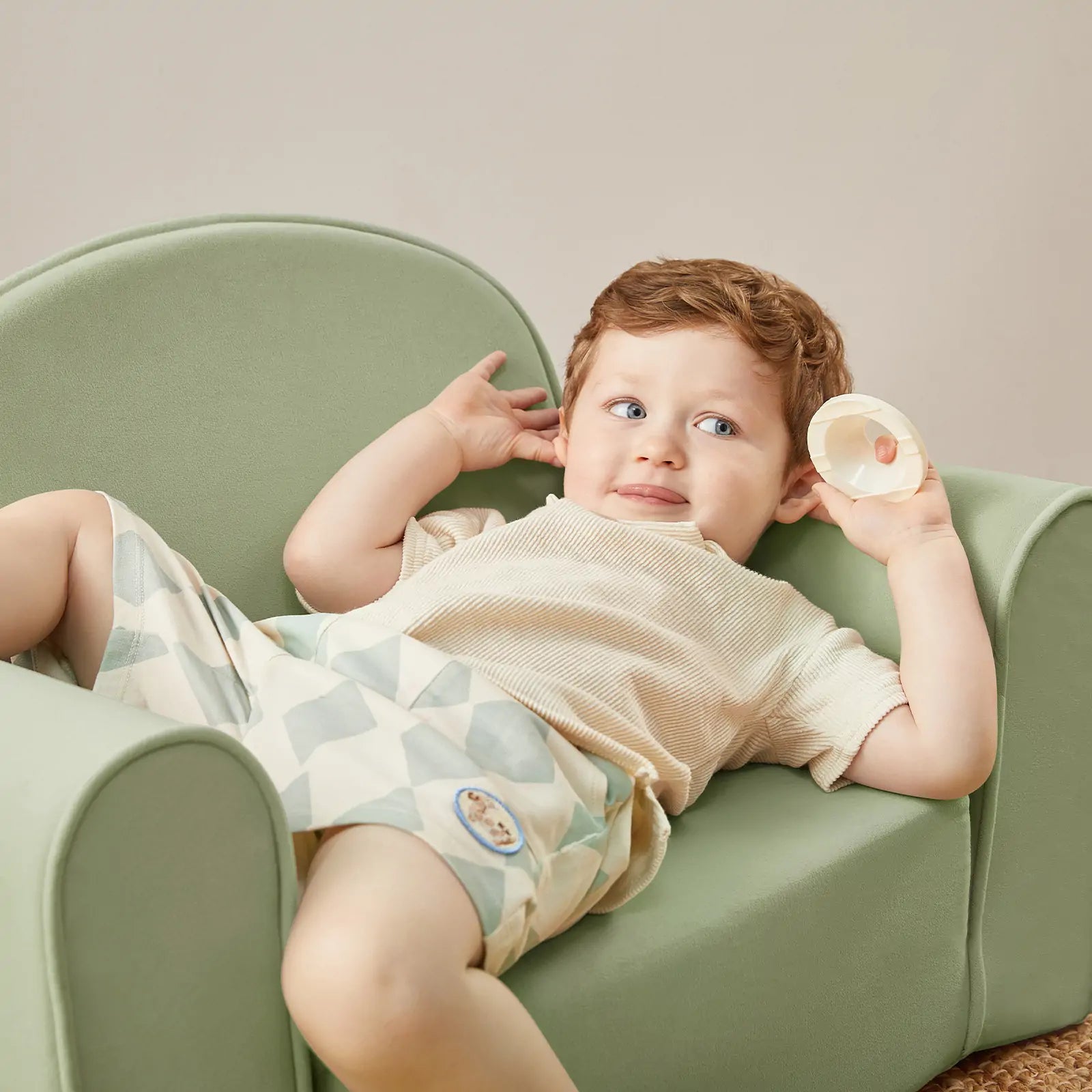 Tiny Land® GentleSnug Kid Chair - Sage- Bambi Baby