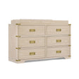 Bellini Paris 6 Drawer Dresser - Whitewashed Ash - Bambi Baby