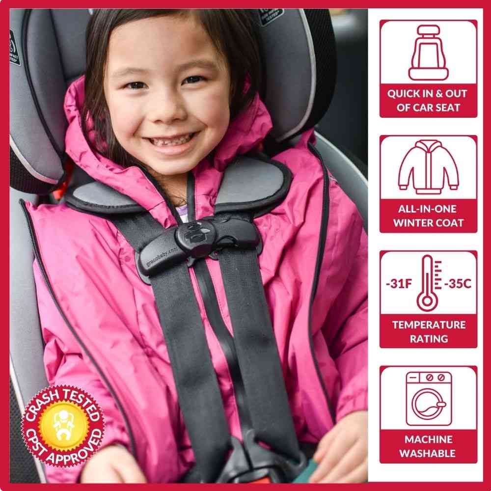 Onekid Car Seat Coat | The Road Coat Arctic - Fuchsia- Bambi Baby