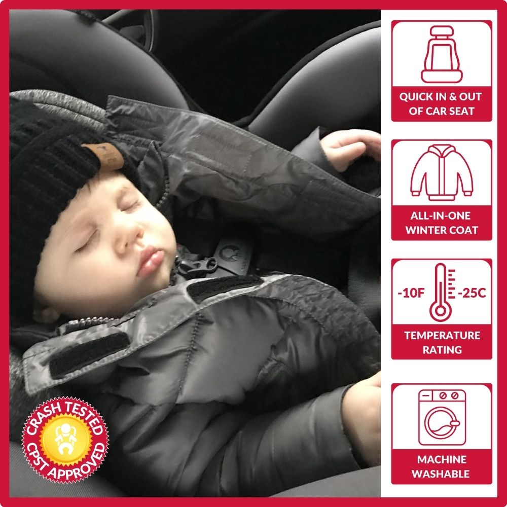 Onekid Car Seat Coat | The Road Coat Vegan - Black- Bambi Baby
