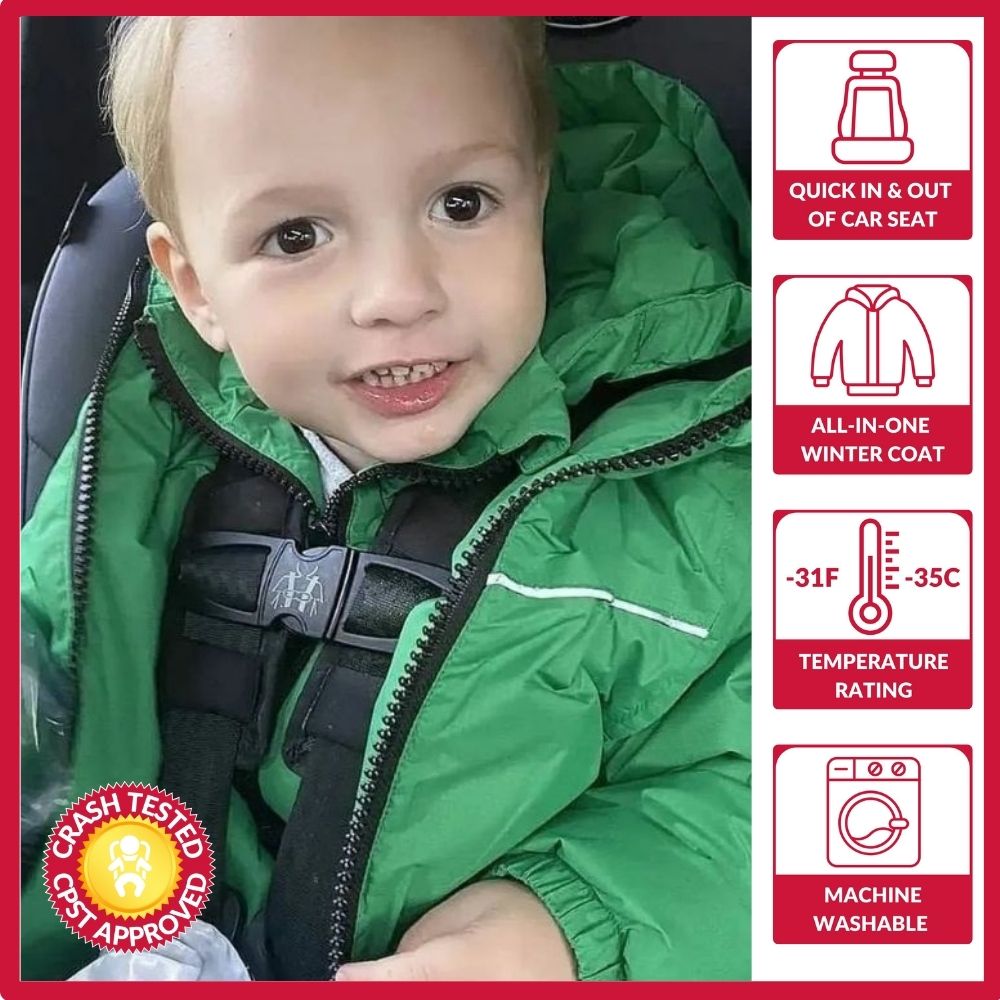 Onekid Car Seat Coat | The Road Coat Arctic - Green- Bambi Baby