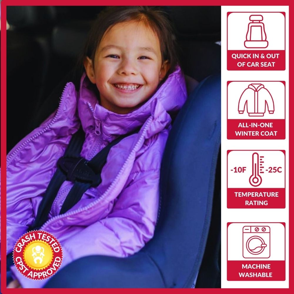 Onekid Car Seat Coat | The Road Coat Vegan - Purple- Bambi Baby