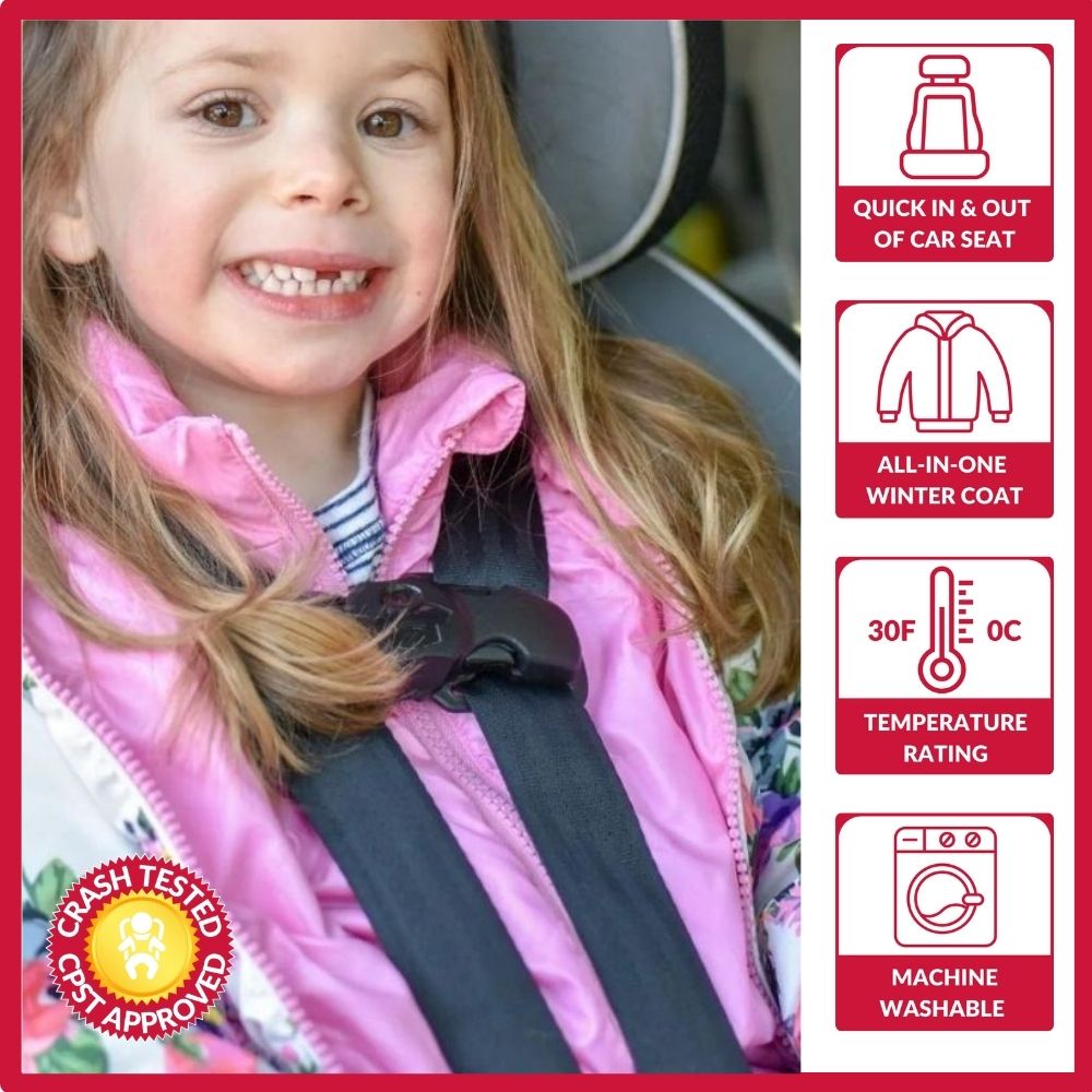 Onekid Car Seat Coat | The Road Coat Transition - Floral Print- Bambi Baby