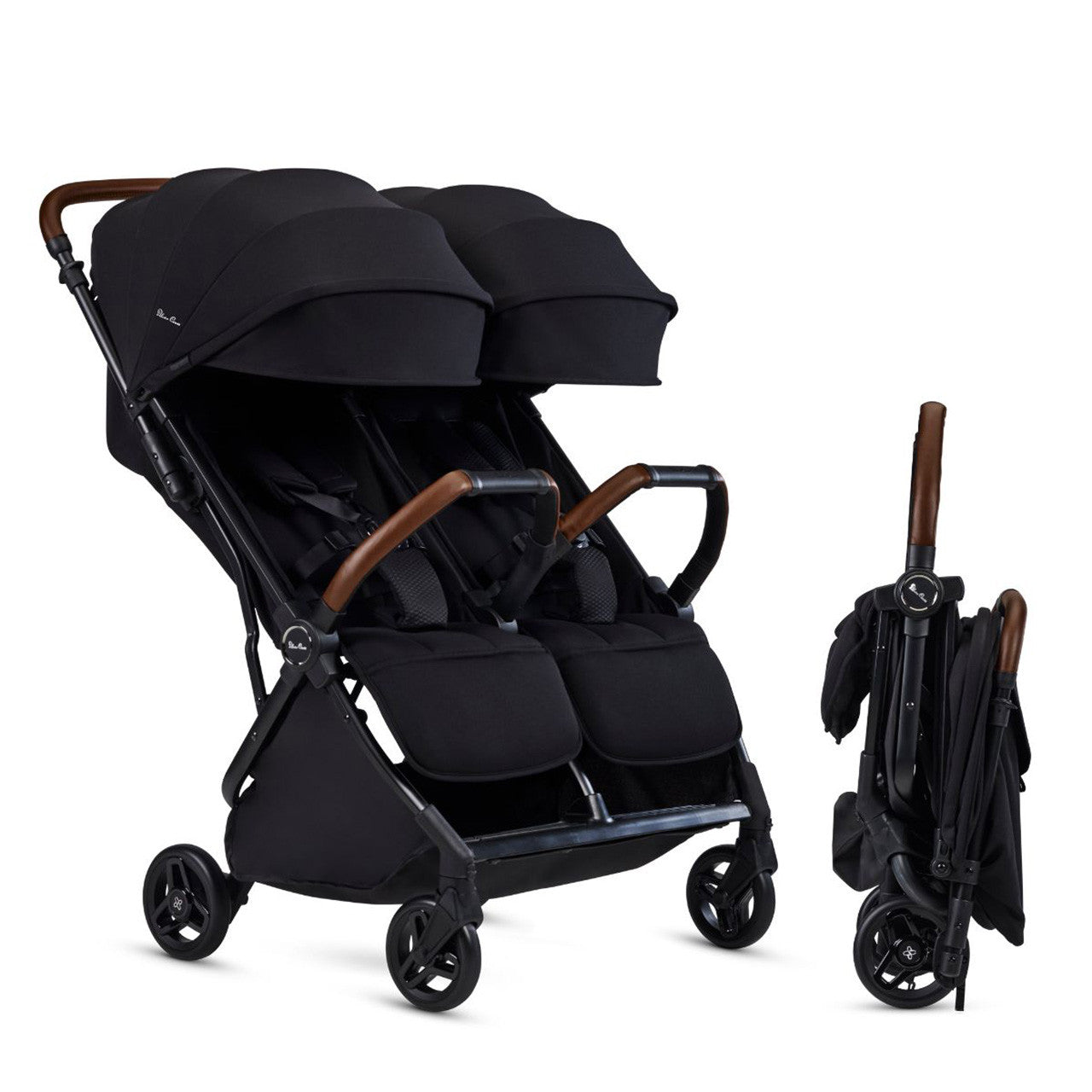 Cochecito doble Silver Cross Jet - Negro - Bambi Baby
