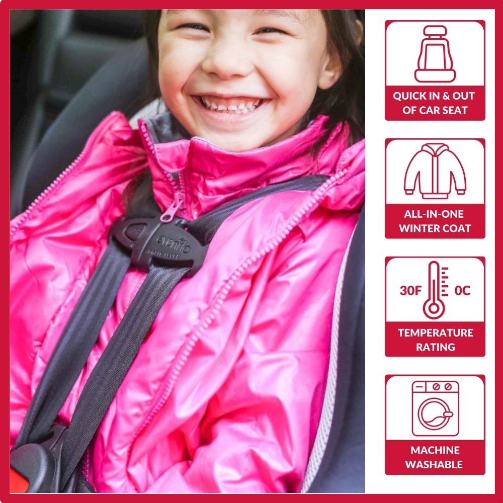 Onekid Car Seat Coat | The Road Coat Transition - Fuchsia- Bambi Baby