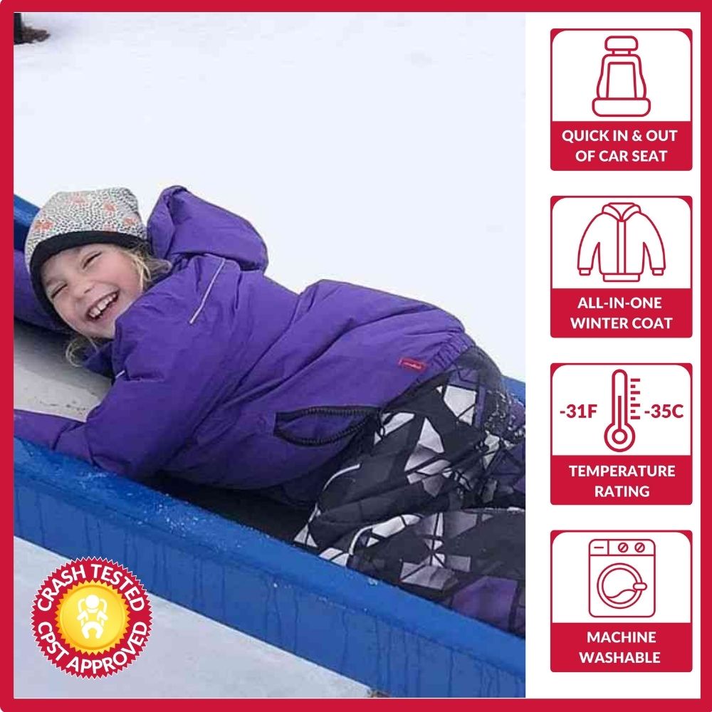 Onekid Car Seat Coat | The Road Coat Arctic - Purple- Bambi Baby