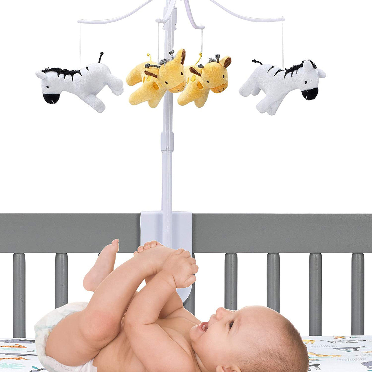 Bedtime Originals Mighty Jungle Musical Mobile - Plays 20 minutes- Bambi Baby