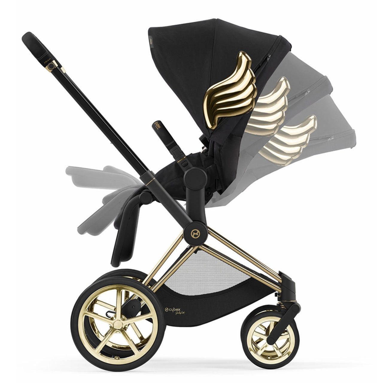 Cybex Priam 4 JS Wings One Box  - Black- Bambi Baby