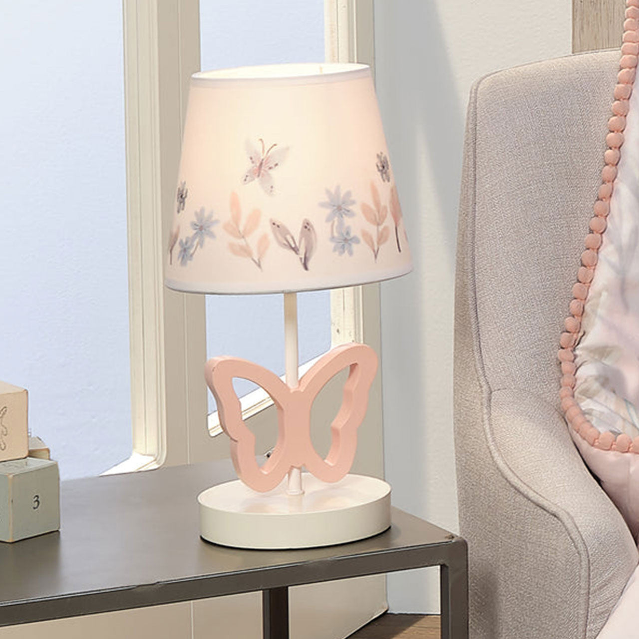 Lambs & Ivy Baby Blooms Lamp w/Shade & Bulb- Bambi Baby