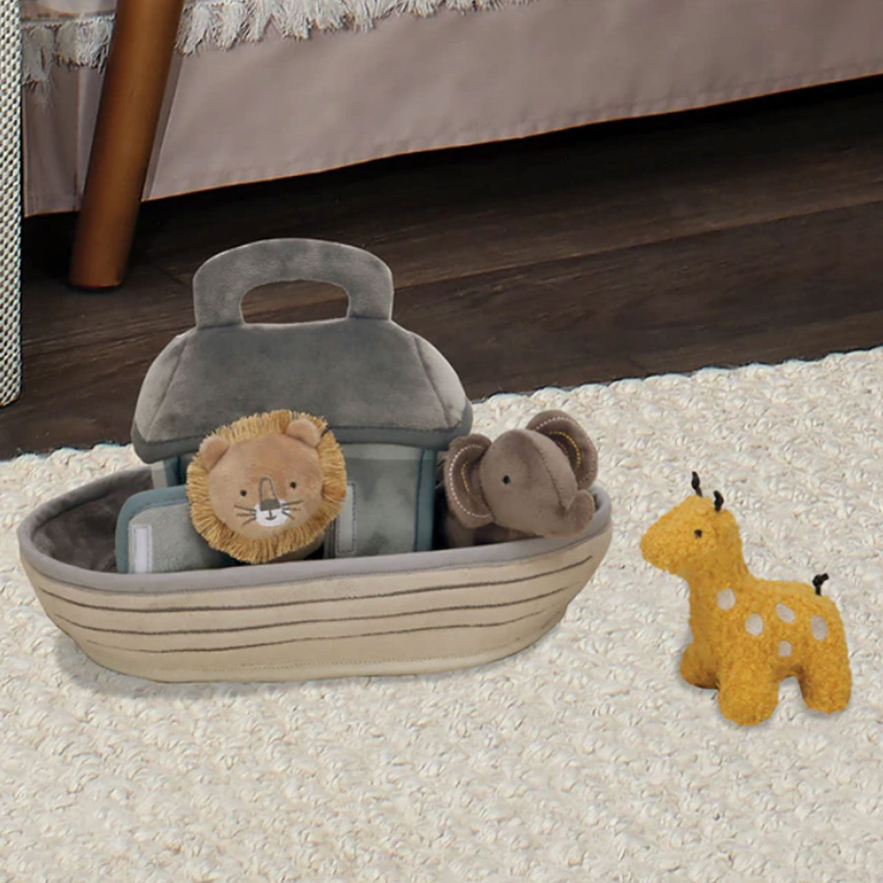 Lambs & Ivy Baby Noah Plush Set - Noah's Ark w/ Animals- Bambi Baby
