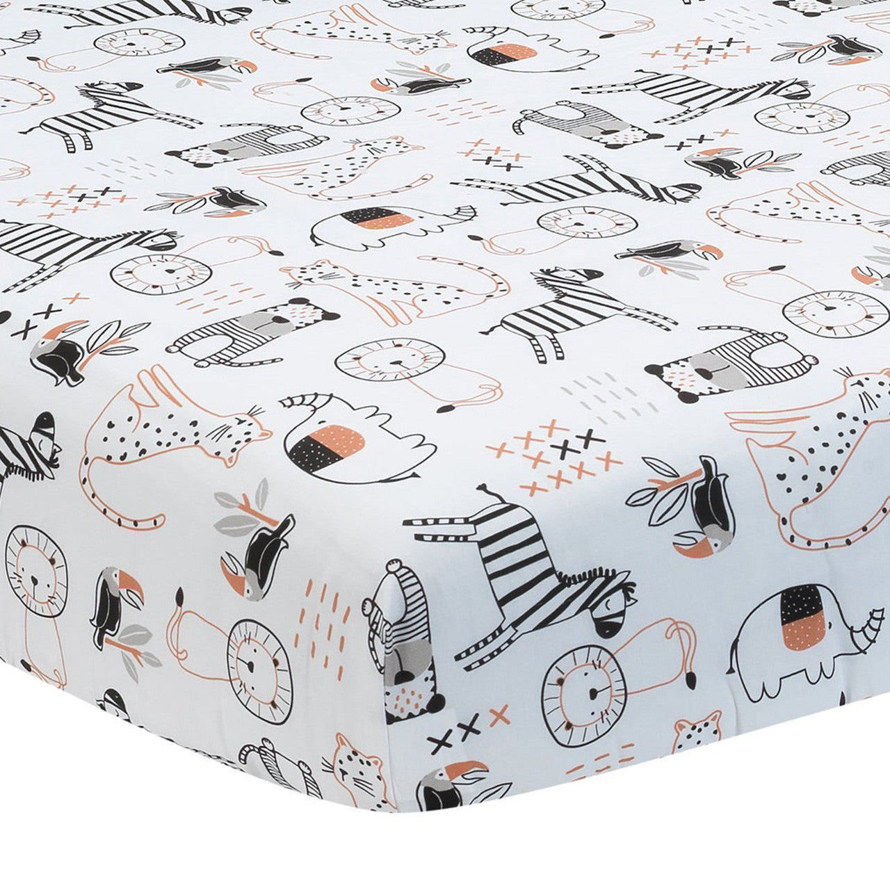 Lambs & Ivy Patchwork Jungle 4-Piece Bedding Set- Bambi Baby