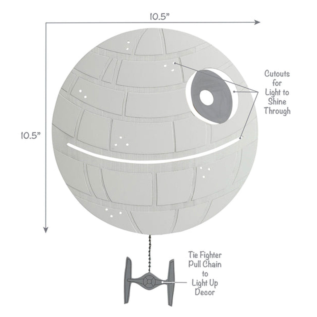 Lambs & Ivy Star Wars Millennium Falcon Light up Decor- Bambi Baby
